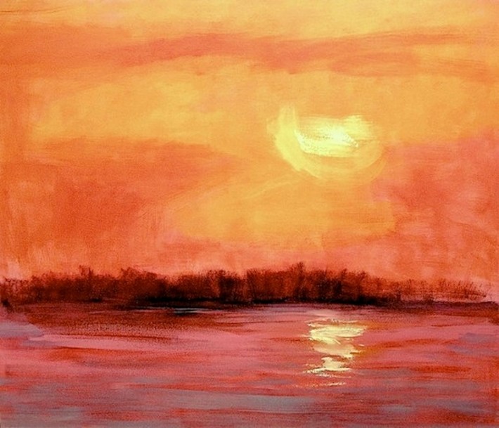 "Jaipur Sunset", 44" x 52"   $3400.