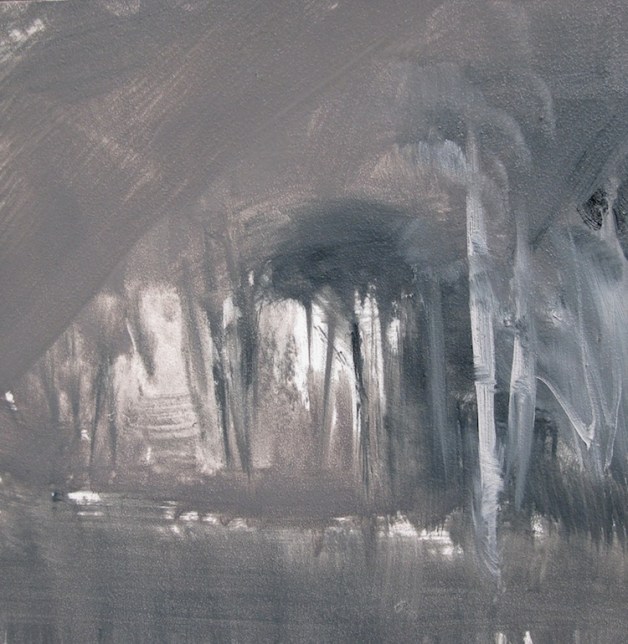 "Forest See Through", 5" x 5", oil on board, © Anita C. Miller