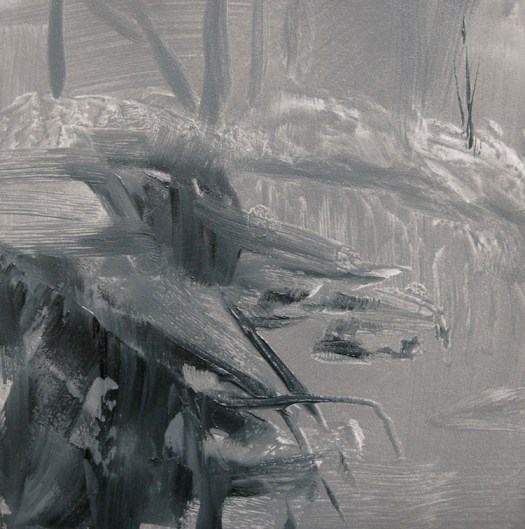 "Along The Edge", 5" x 5", oil on board, © Anita C. Miller