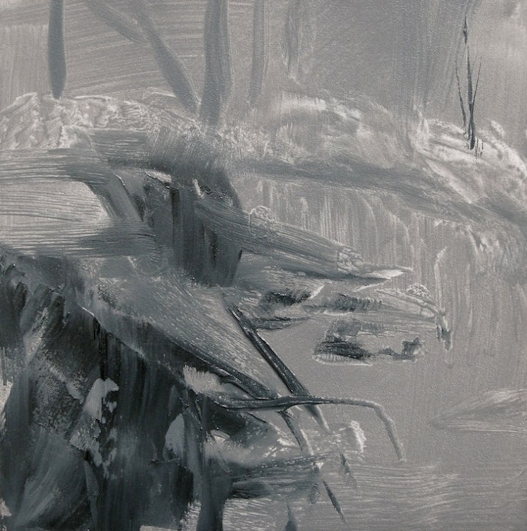 "Along The Edge", 5" x 5", oil on board, © Anita C. Miller