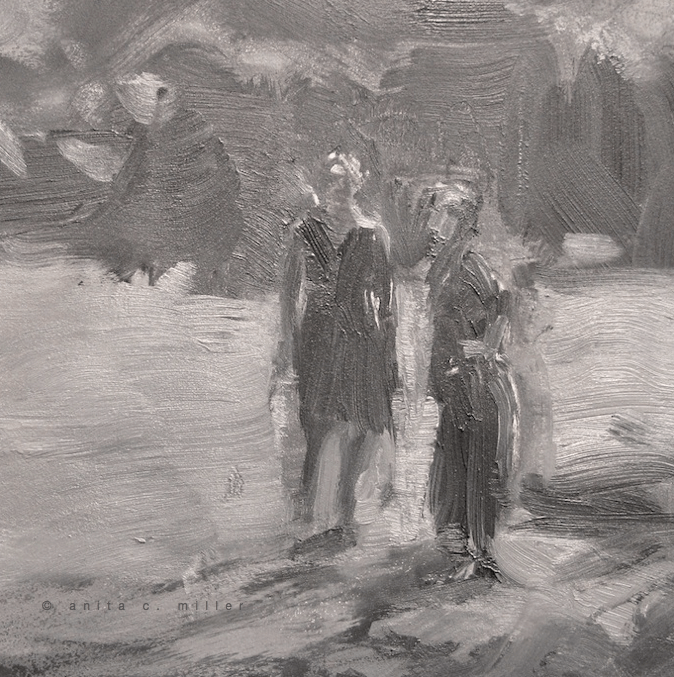 figures in the garden