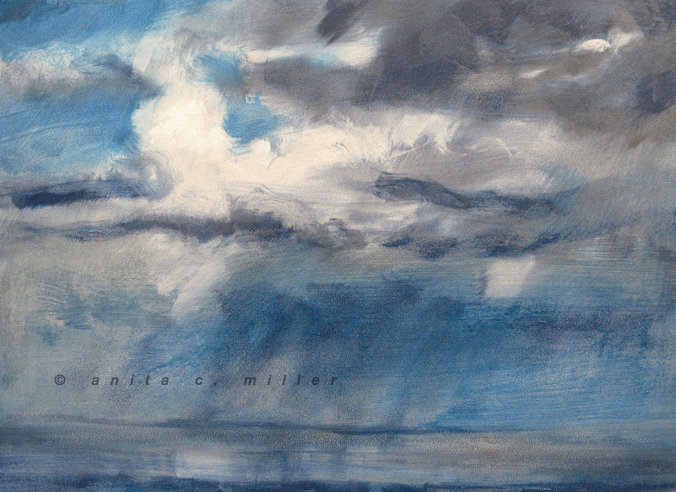 afternoon clouds over the lake