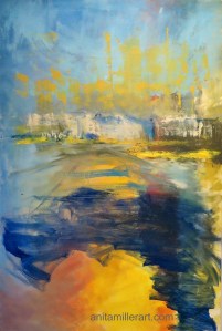 bright moment, 36 in x 24 in, oil and wax, © Anita C. Miller 2015